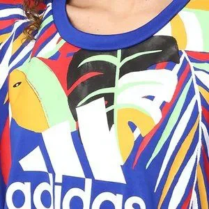 adidas | Tops | Adidas X Farm Rio Toucan Cropped Blue Tshirt | Poshmark